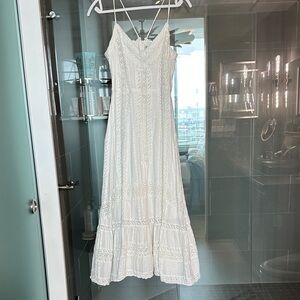 LoveShackFancy White Lace Maxi Dress